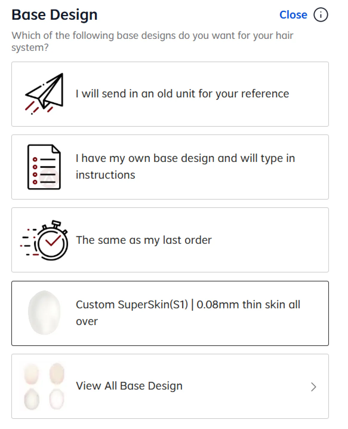 Design your custom hair system base