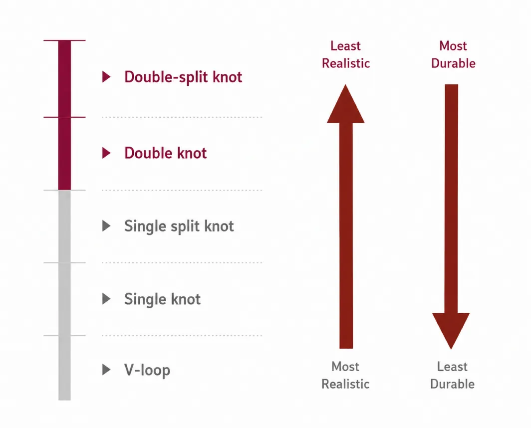 Hair system knotting methods